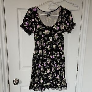 Hot Topic Dress With Skulls And Flowers